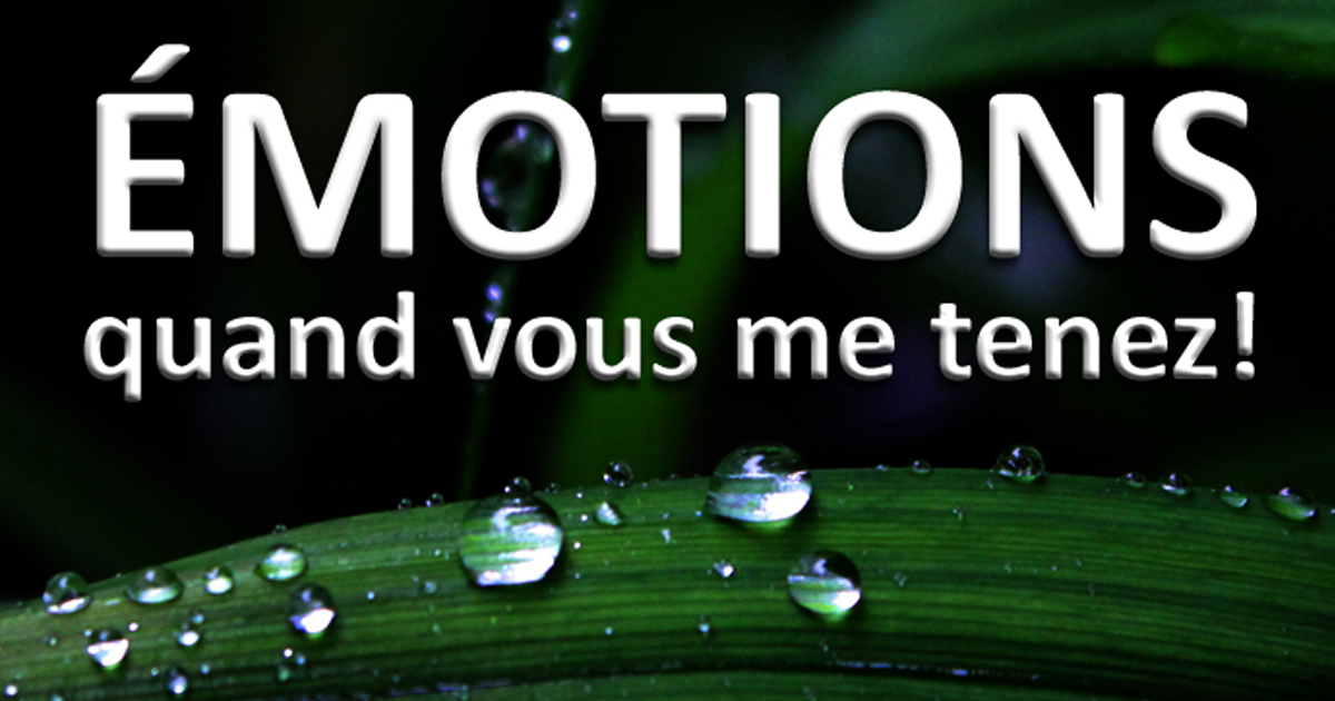Émotions, quand vous me tenez!